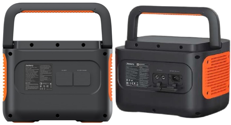 Jackery power station Explorer 1000 Pro - rear and side view
